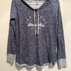 Las Vegas Pullover Hoodie New Without Tags- Women's Size Small - 2 Toned Gray
